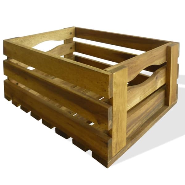 vidaXL æblekasser 2 stk. massivt akacietræ - Plantekrukker