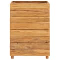 Pikkukuva 4 / 11: vidaXL Korotettu kukkalaatikko 50x40x72 cm kierrätetty tiikki ja teräs -  Kukkaruukut & istutuslaatikot