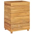 Pikkukuva 10 / 11: vidaXL Korotettu kukkalaatikko 50x40x72 cm kierrätetty tiikki ja teräs -  Kukkaruukut & istutuslaatikot