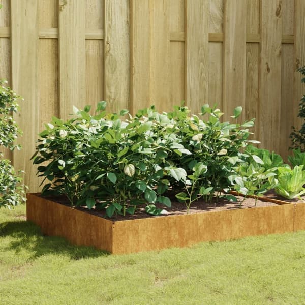 vidaXL Odlingslåda 100x100x33,5 cm rosttrögt stål -  Krukor & odlingslådor