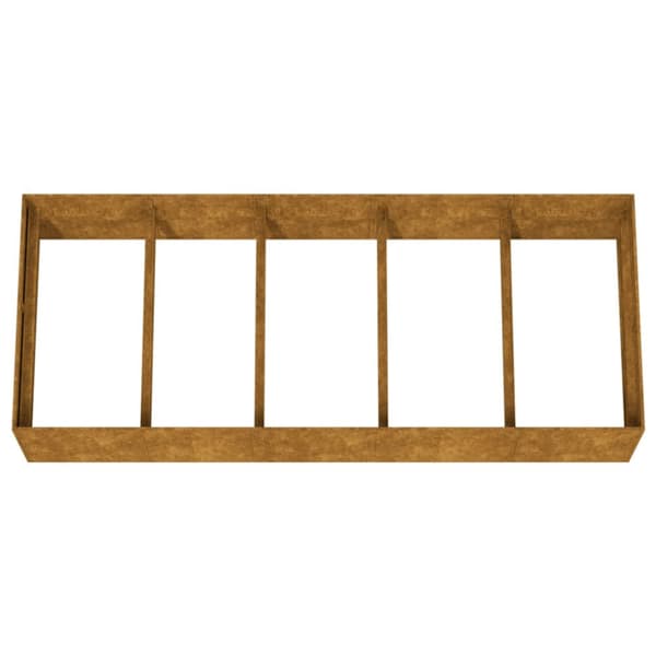vidaXL Korotettu kukkalaatikko 200x80x40 cm Corten teräs -  Kukkaruukut & istutuslaatikot