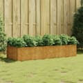Pikkukuva 1 / 9: vidaXL Korotettu kukkalaatikko 200x80x40 cm Corten teräs -  Kukkaruukut & istutuslaatikot