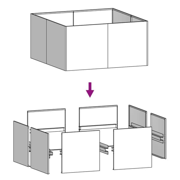 vidaXL plantekasse 80x80x40 cm cortenstål -  Plantekrukker