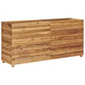 Pikkukuva 3 / 11: vidaXL Korotettu kukkalaatikko 150x40x72 cm kierrätetty tiikki/teräs -  Kukkaruukut & istutuslaatikot