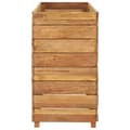 Pikkukuva 5 / 11: vidaXL Korotettu kukkalaatikko 150x40x72 cm kierrätetty tiikki/teräs -  Kukkaruukut & istutuslaatikot