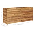 Pikkukuva 10 / 11: vidaXL Korotettu kukkalaatikko 150x40x72 cm kierrätetty tiikki/teräs -  Kukkaruukut & istutuslaatikot