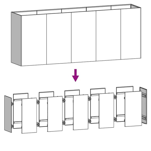 vidaXL højbed 200x40x80 cm cortenstål -  Plantekrukker