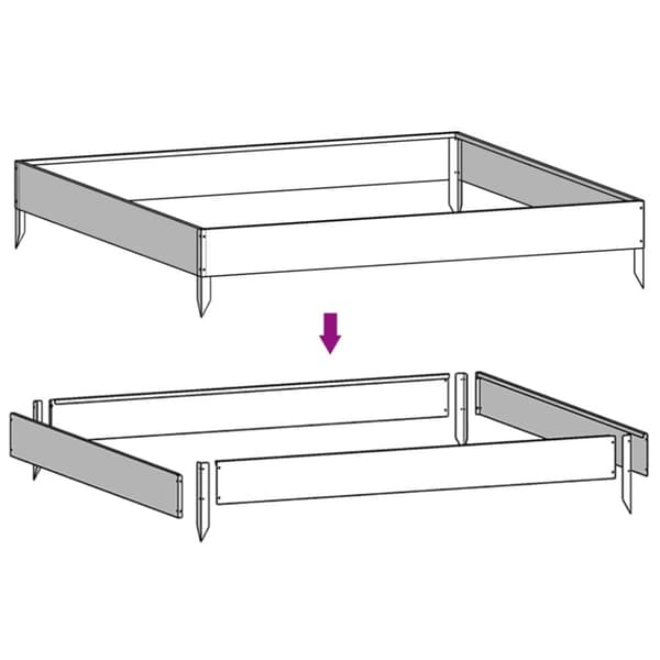 vidaXL højbed 100x100x18,5 cm cortenstål -  Plantekrukker