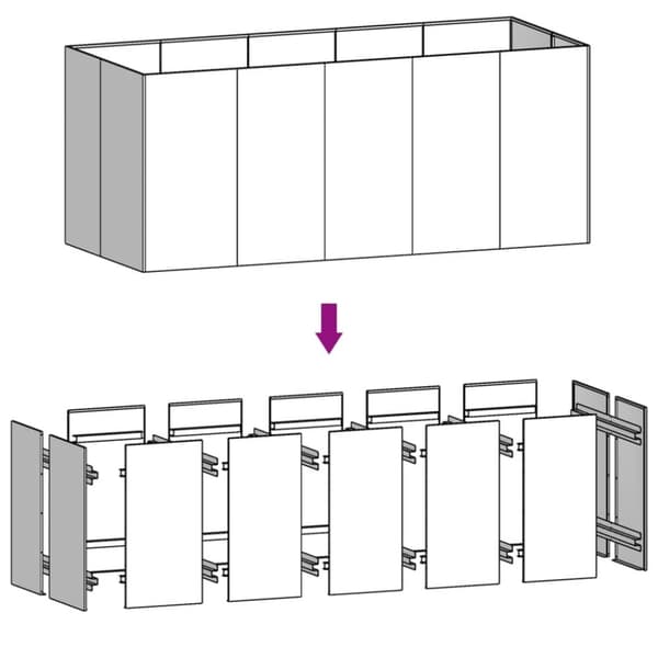 vidaXL højbed 200x80x80 cm cortenstål -  Plantekrukker