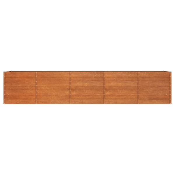 vidaXL højbed 400x80x77 cm cortenstål rustfarvet -  Plantekrukker