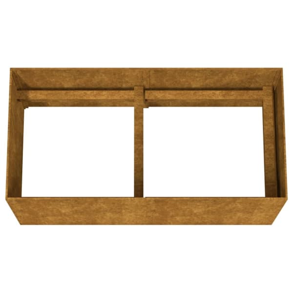 vidaXL Korotettu kukkalaatikko 200x40x40 cm Corten teräs -  Kukkaruukut & istutuslaatikot