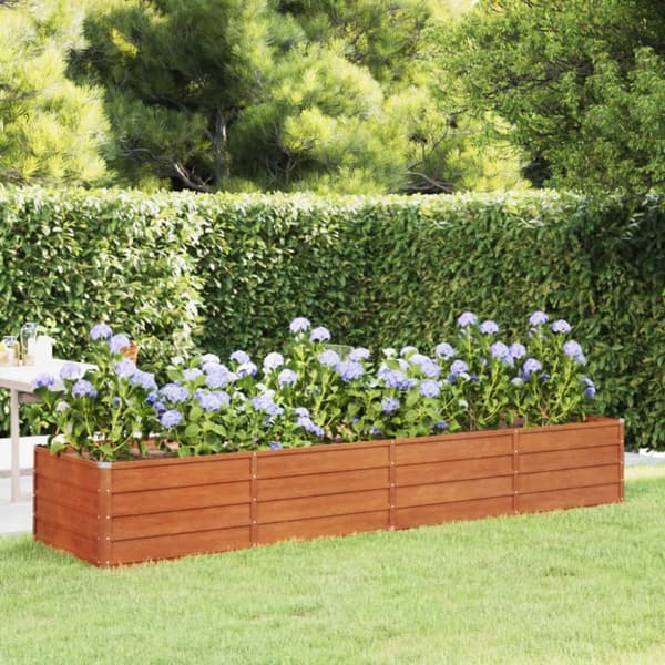 vidaXL højbed 320x80x45 cm cortenstål rustfarvet -  Plantekrukker