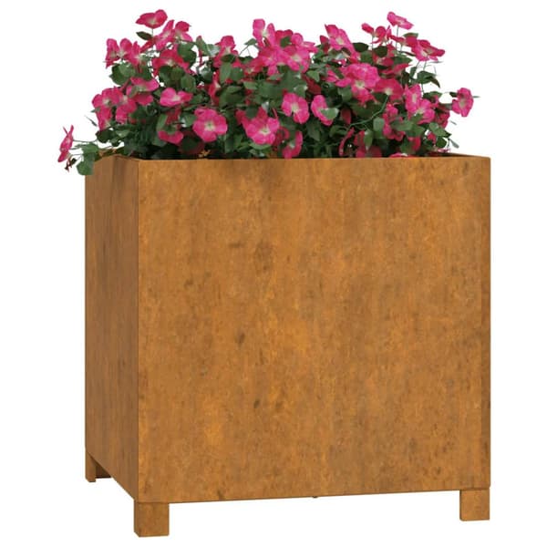 vidaXL plantekasser med ben 2 stk. 49x47x50 cm cortenstål rustfarvet -  Plantekrukker