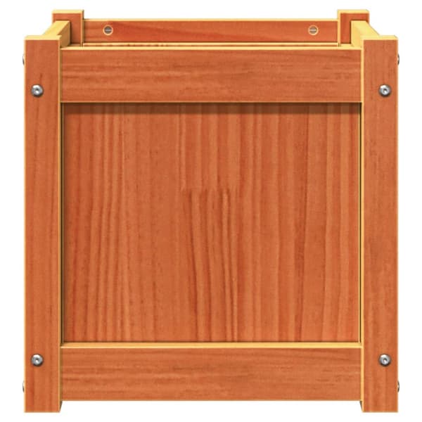 vidaXL plantekasse 40x40x40 cm massivt fyrretræ gyldenbrun -  Plantekrukker