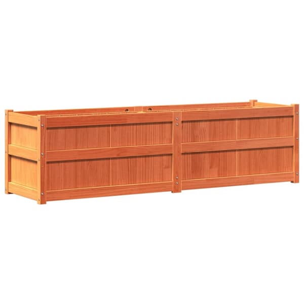 vidaXL Odlingslåda vaxbrun 180x50x50 cm massiv furu - Krukor & odlingslådor
