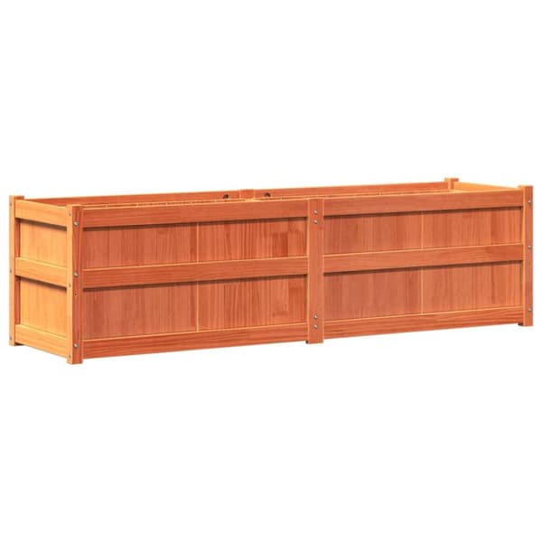 vidaXL Odlingslåda vaxbrun 180x50x50 cm massiv furu - Krukor & odlingslådor