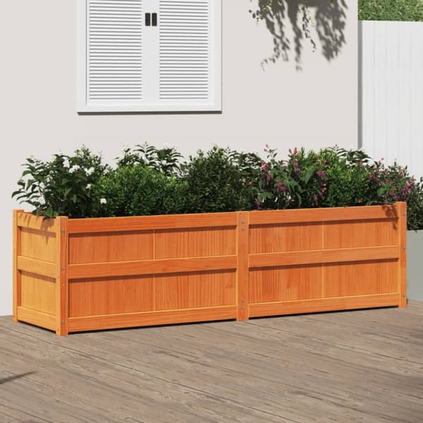 vidaXL Odlingslåda vaxbrun 180x50x50 cm massiv furu -  Krukor & odlingslådor