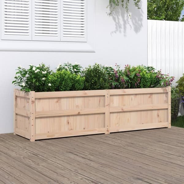 vidaXL Ulkokukkalaatikko 180x50x50 cm täysi mänty - Kukkaruukut & istutuslaatikot