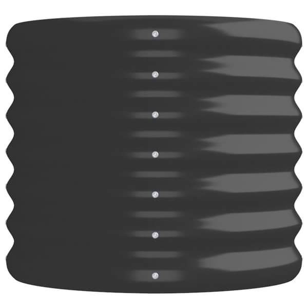 vidaXL Odlingslåda pulverlackerat stål 152x40x36 cm antracit - Krukor & odlingslådor