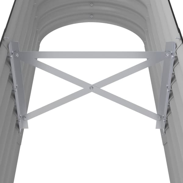 vidaXL Odlingslåda pulverlackerat stål 152x40x36 cm antracit - Krukor & odlingslådor
