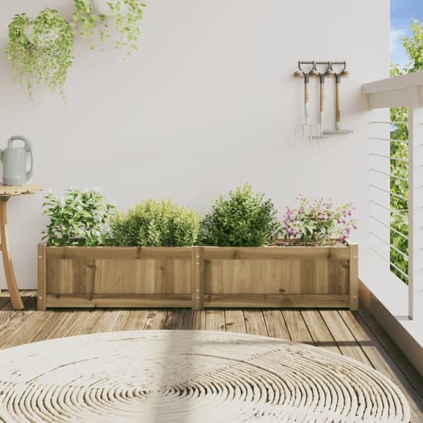 vidaXL plantekasse 150x31x31 cm imprægneret fyrretræ -  Plantekrukker