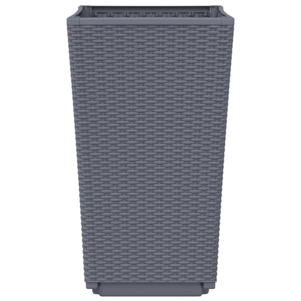 vidaXL plantekurve 2 stk. 32,5x32,5x57 cm PP grå -  Plantekrukker