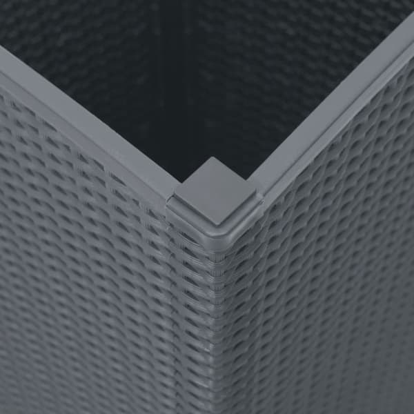 vidaXL plantekurve 2 stk. 32,5x32,5x57 cm PP grå -  Plantekrukker