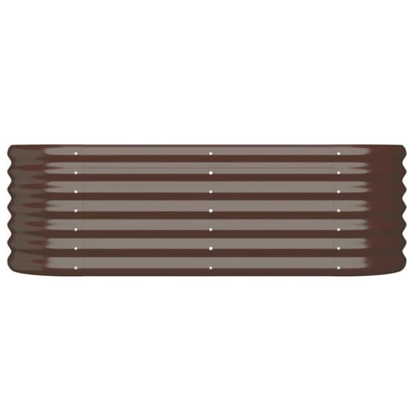 vidaXL Odlingslåda pulverlackerat stål 114x40x36 cm brun -  Krukor & odlingslådor