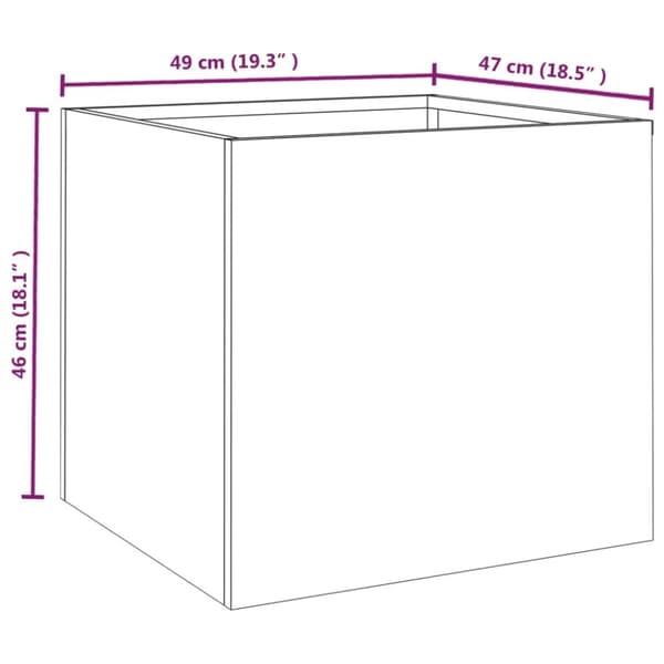 vidaXL plantekasse 49x47x46 cm cortenstål -  Plantekrukker