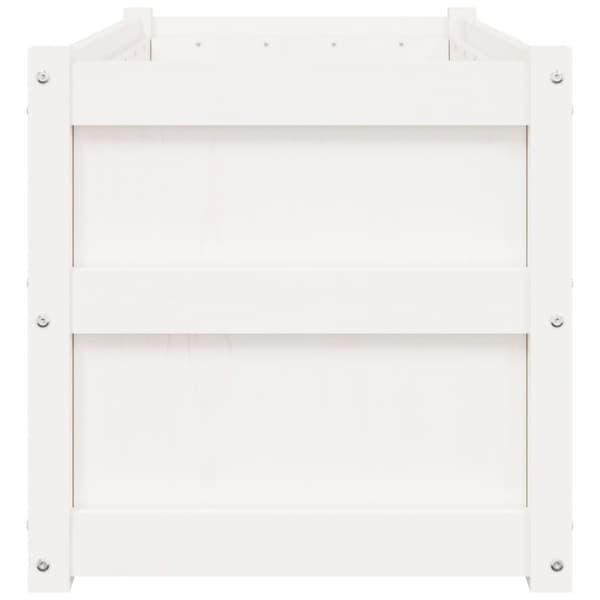 vidaXL plantekasse 90x50x50 cm massivt fyrretræ hvid -  Plantekrukker