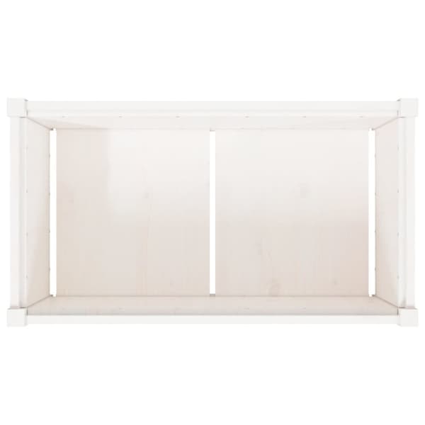 vidaXL plantekasse 90x50x50 cm massivt fyrretræ hvid - Plantekrukker