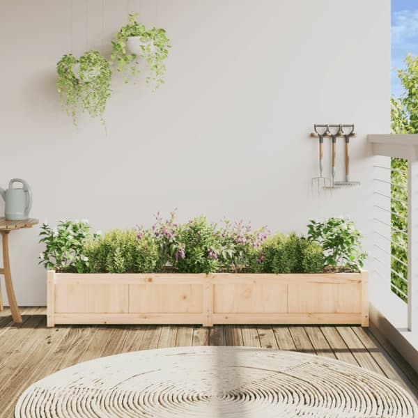vidaXL Odlingslåda 180x31x31 cm massiv furu -  Krukor & odlingslådor