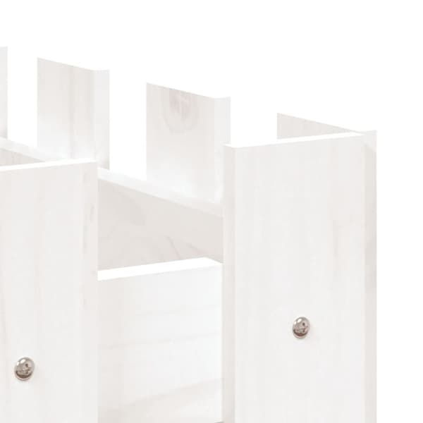 vidaXL højbed med stakitdesign 100x50x70 cm massivt fyrretræ hvid - Plantekrukker