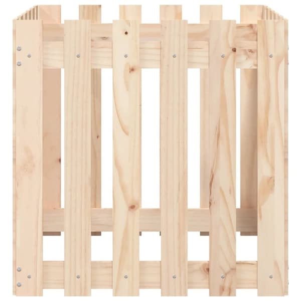 vidaXL plantekasse med stakitdesign 60x60x60 cm massivt fyrretræ -  Plantekrukker