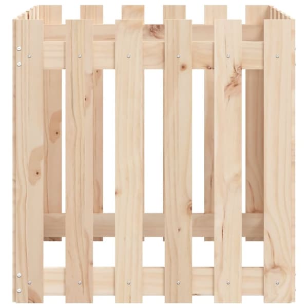 vidaXL plantekasse med stakitdesign 60x60x60 cm massivt fyrretræ -  Plantekrukker