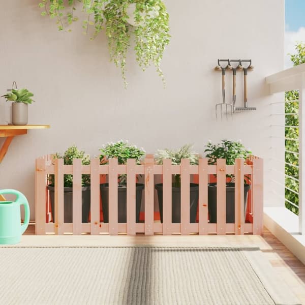 vidaXL højbed med stakitdesign 150x50x50 cm massivt douglasgran -  Plantekrukker