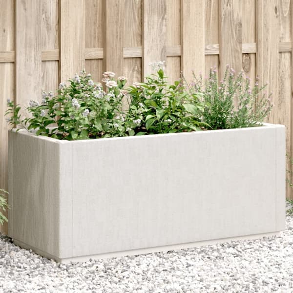 vidaXL plantekasse 80x36x35 cm PP hvid -  Plantekrukker