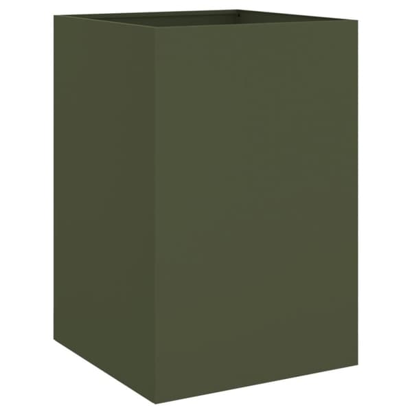 vidaXL plantekasse 52x48x75 cm koldvalset stål olivengrøn -  Plantekrukker