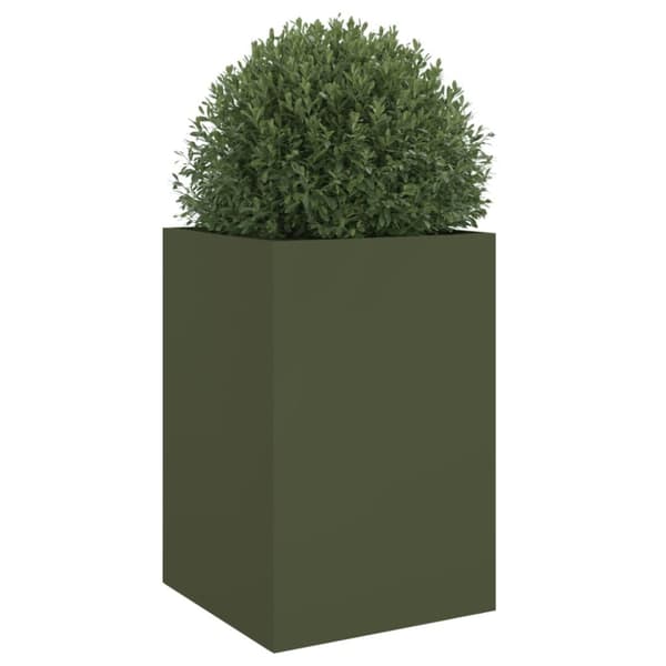 vidaXL plantekasse 52x48x75 cm koldvalset stål olivengrøn -  Plantekrukker