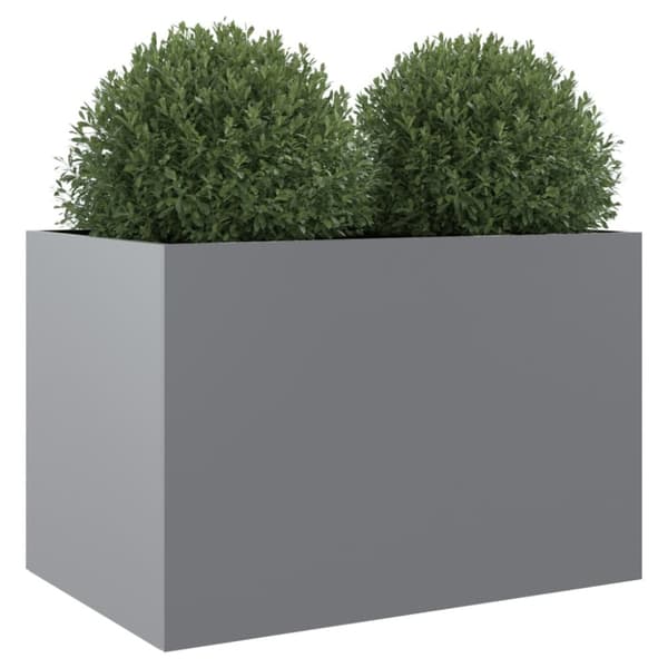 vidaXL Odlingslåda silver 62x40x39 cm galvaniserat stål -  Krukor & odlingslådor