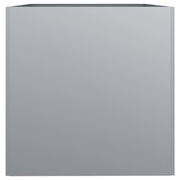 vidaXL Odlingslåda silver 62x40x39 cm galvaniserat stål - Krukor & odlingslådor