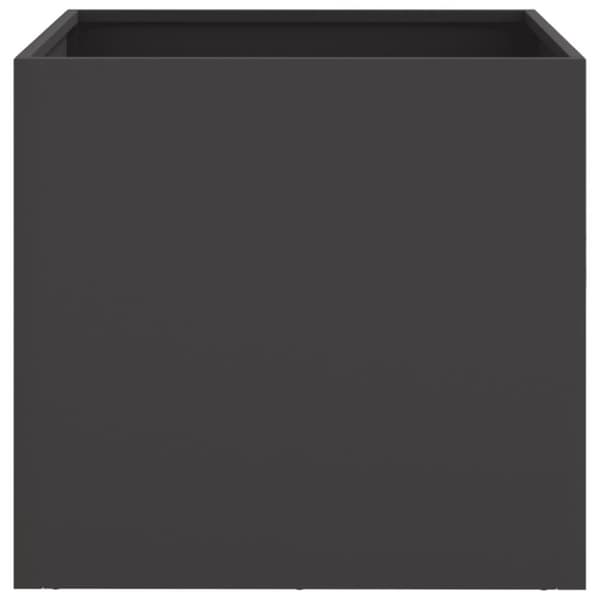 vidaXL Kukkalaatikko musta 49x47x46 cm kylmävalssattu teräs -  Kukkaruukut & istutuslaatikot