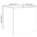 Pikkukuva 11 / 11: vidaXL Kukkalaatikko musta 49x47x46 cm kylmävalssattu teräs -  Kukkaruukut & istutuslaatikot