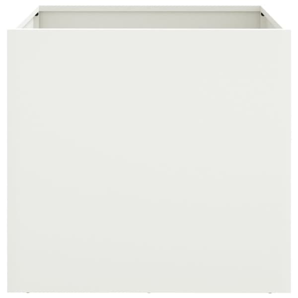 vidaXL plantekasser 2 stk. 42x40x39 cm koldvalset stål hvid -  Plantekrukker