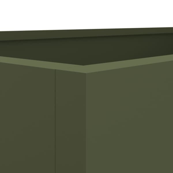 vidaXL plantekasse 62x30x29 cm koldvalset stål olivengrøn -  Plantekrukker