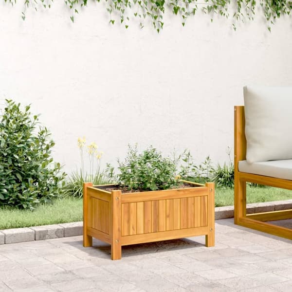 vidaXL plantekasse med for 54x31x30 cm massivt akacietræ -  Plantekrukker