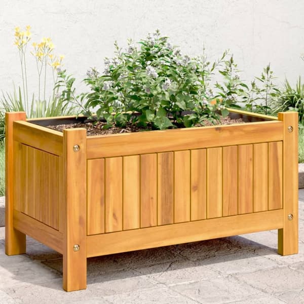 vidaXL plantekasse med for 54x31x30 cm massivt akacietræ - Plantekrukker
