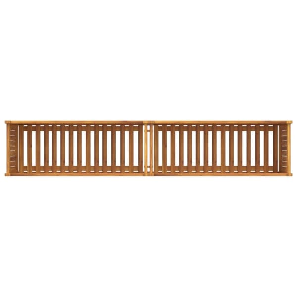 vidaXL Odlingslåda med foder 199x38,5x50 cm massivt akaciaträ - Krukor & odlingslådor