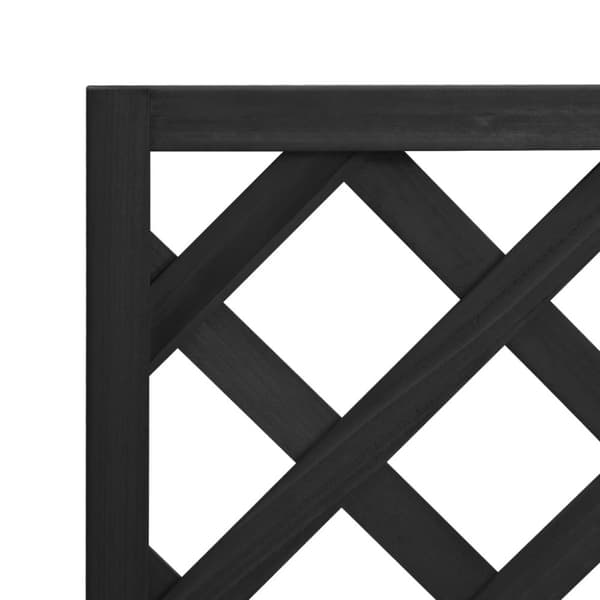 vidaXL plantekasse med espalier massivt grantræ sort -  Plantekrukker