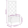 Miniatyrbillede 8 af 8: vidaXL plantekasse med espalier massivt grantræ sort -  Plantekrukker